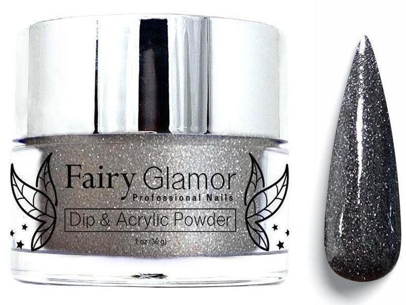 Black-Glitter-Dip-Nail-Powder-Metal Night-Fairy-Glamor